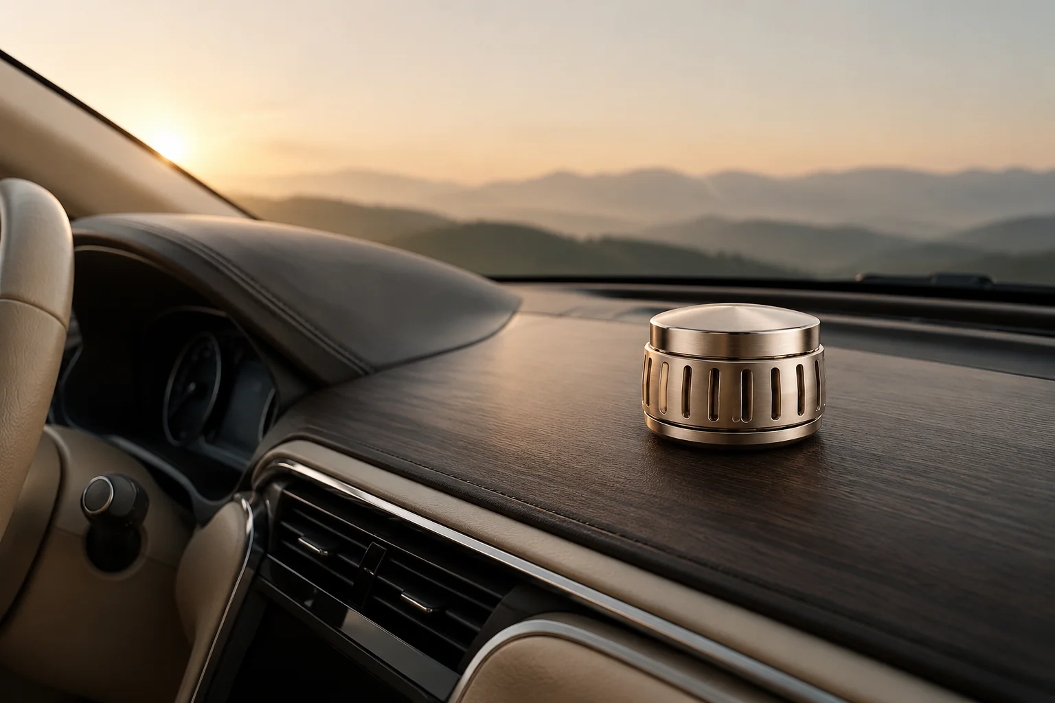 Soft car interior with a Xingzhe fragrance object