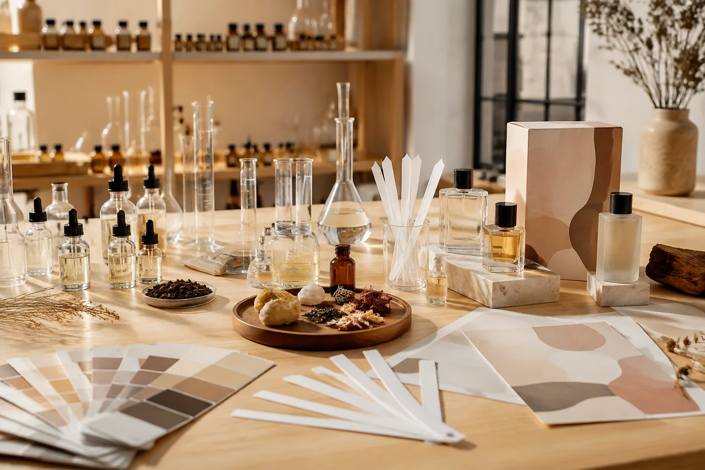JOLL14CENTS fragrance development, design and packaging workspace